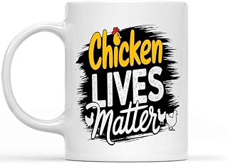 Humorous Gift Idea Animal - Chicken Coop Farmer Lover Chicken Lives Matter 11 Oz White Ceramic Coffee Mug