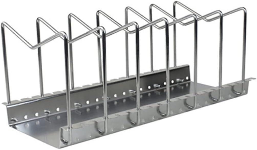 Luxshiny Stainless Steel Pot Lid Rack Pan Organizer with Compartments for Kitchen Storage Design for Easy Cleaning and Lightweight Portability