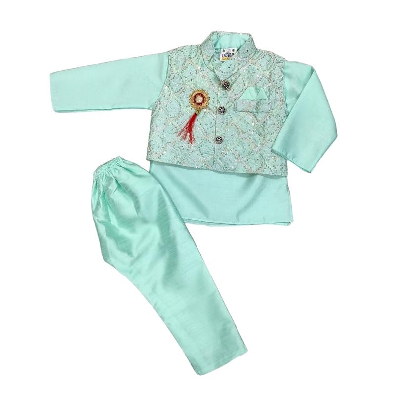 Image of Baby Boys Ethnic Dress Full Sleeves (Coty, Kurta & Pyajama) 0 Month to 4 Year Boy