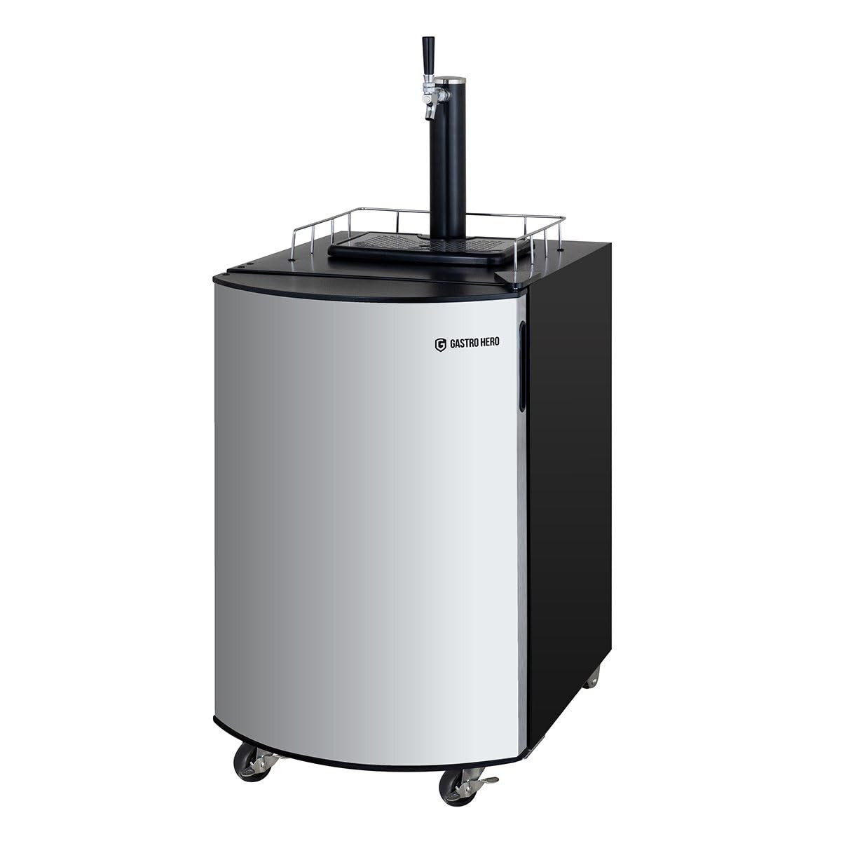 GastroHero - Impianto di spillatura birra fino a 30L fusti con raffreddamento I Spillatore con raffreddamento per birra alla spina I Movibile con regolatore CO2 intervallo di raffreddamento 0-10 °C