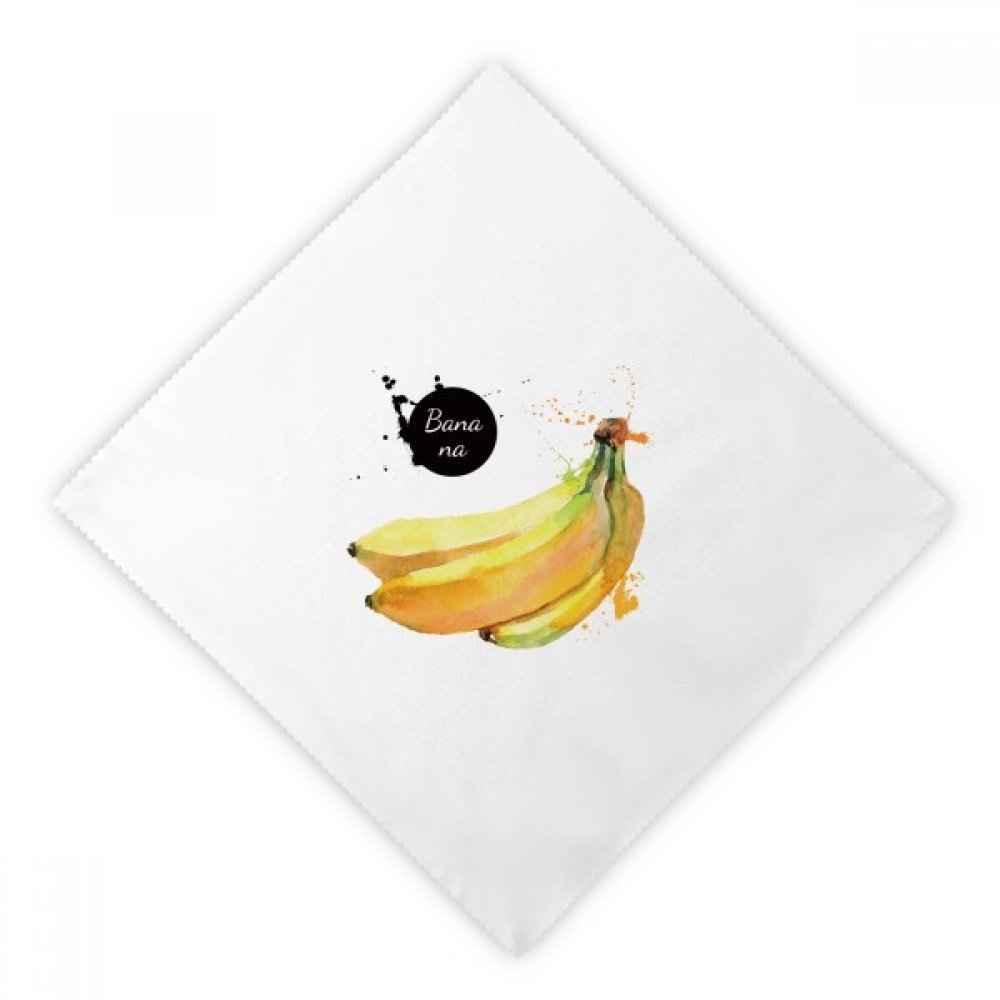 Serviettes Banane Aquarelle en tissu multicolore et réutilisable de 18.5 pouces