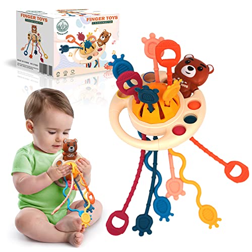 Crytal Toys, Jeux Montessori 1an, Jouet Bebe 1 an et Plus, Jeux de Corde à Tirer, Jeux Éducatif,Jouets d’activité et développement,Jouet Enfant 1 an,Cadeau Bebe 1 an
