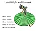 NGreen Expandable and Flexible Garden Hose - Strength Durable Fabric and 13-Layer Latex Inner Tube, Leakproof Solid Brass Fittings with Nozzle, Lightweight Easy Storage Kink Free Water Hose (25 FT)