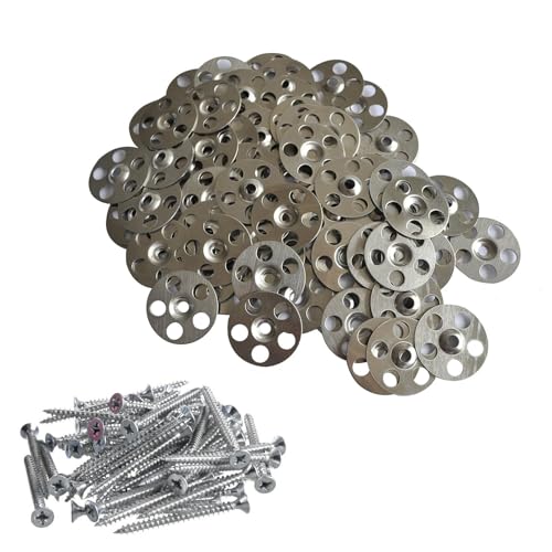 Rondelles métalliques pour fixations de cloison sèche et panneau isolant