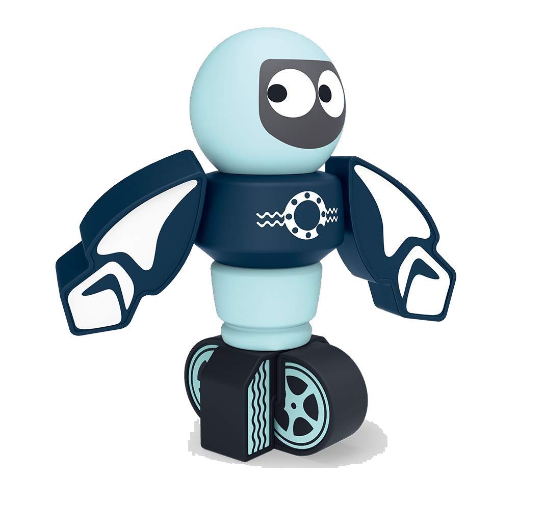 MagBots 7-Pieces Magnetic Robots Building Set, STEM Educational Toy for Kids Age 3+ to Build, Create, Display & Play, Boost Cognitive & Motor Skills, Encourage Creativity (Orbitron)