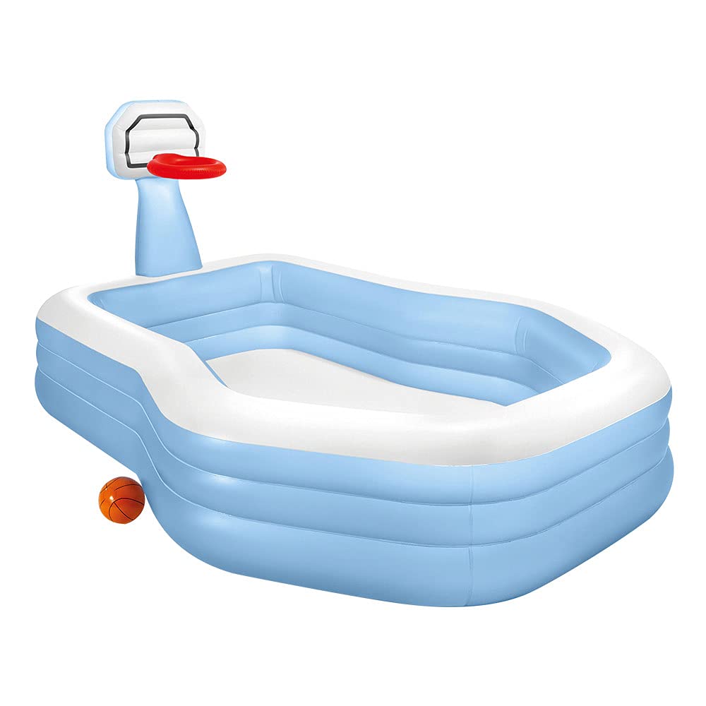 INTEX - Piscina infantil INTEX con canasta de basket y pelota (57183)