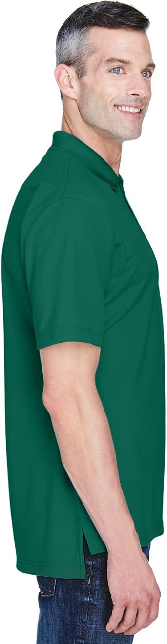 UltraClub Men's Cool & Dry Stain-Release Performance Polo M FOREST GREEN