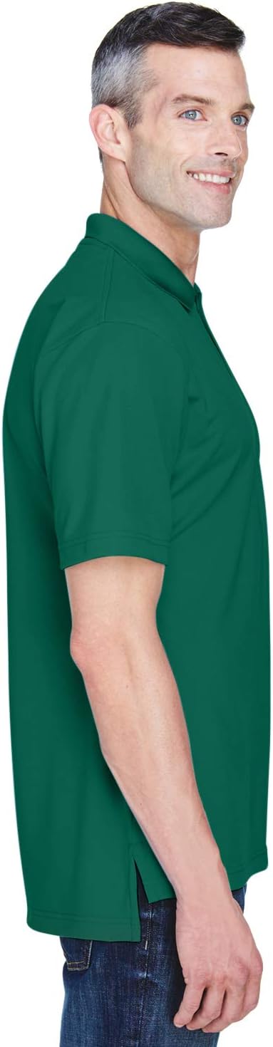UltraClub Men's Cool & Dry Stain-Release Performance Polo M FOREST GREEN