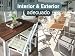 ZOLLNER 4 Cojines para Silla de Comedor con Lazos, 40x40 cm, Crema