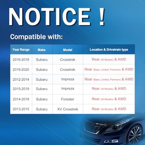 Rear Wheel Bearing and Hub Assembly New 512518 Replacement for Subaru Crosstrek 2016-2020, Impreza 2012-2019, Forester 2014-2018, XV Crosstrek 2013-2015, with ABS & 5-Lug by BDELI - Image 2