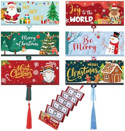 6 Pcs Christmas Money Holder for Cash Gift Card Envelope Booklet Surprise Money Card Holder Book with 10 Slots Unique Cute Funny Xmas Santa Supplies for Gift Supplies (mixed Style 2) 6 Pcs Christmas Money Holder for Cash Gift Card Envelope Booklet Surprise Money Card Holder Book with 10 Slots Unique Cute Funny Xmas Santa Supplies for Gift Supplies (mixed Style 2)