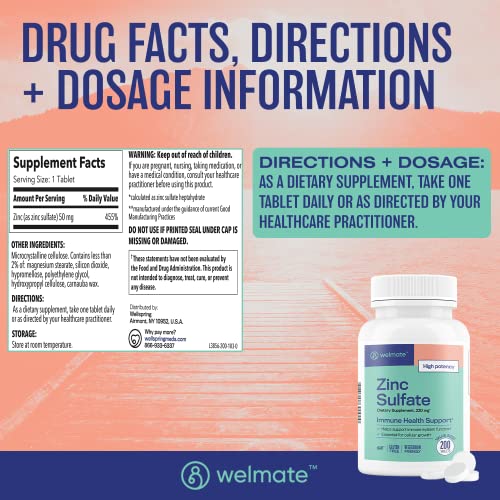 WELMATE Ultimate Cold & Allergy Relief Bundle: Maximum Strength Guaifenesin 1200 Mg Mucus Relief (100 Tablets), Phenylephrine HCl 10 mg Nasal Decongestant (200 Tablets) & Zinc Sulfate 220mg