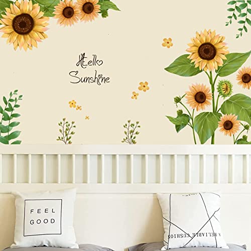 Sonnenblumen-Wandaufkleber 80 X 74 Cm – Vinyl Dekor Für Badezimmer, Küche & Wohnzimmer | Feuchtigkeitsbeständig & Abwischbar