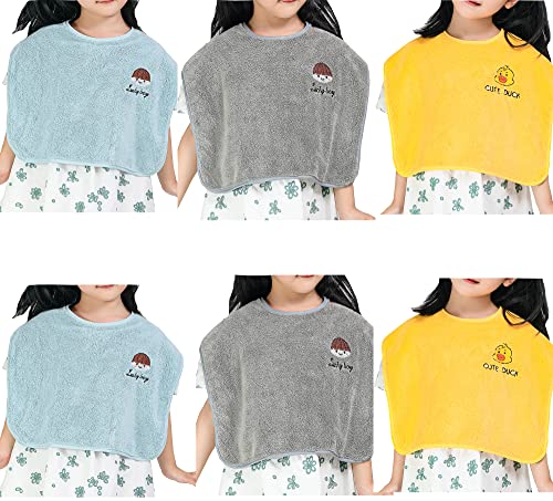 Baby Bibs for Girls or Boys 12-18 Months 6 Packed, Towel Bibs for Toddler 1-3 Years,Waterproof and Absorbent