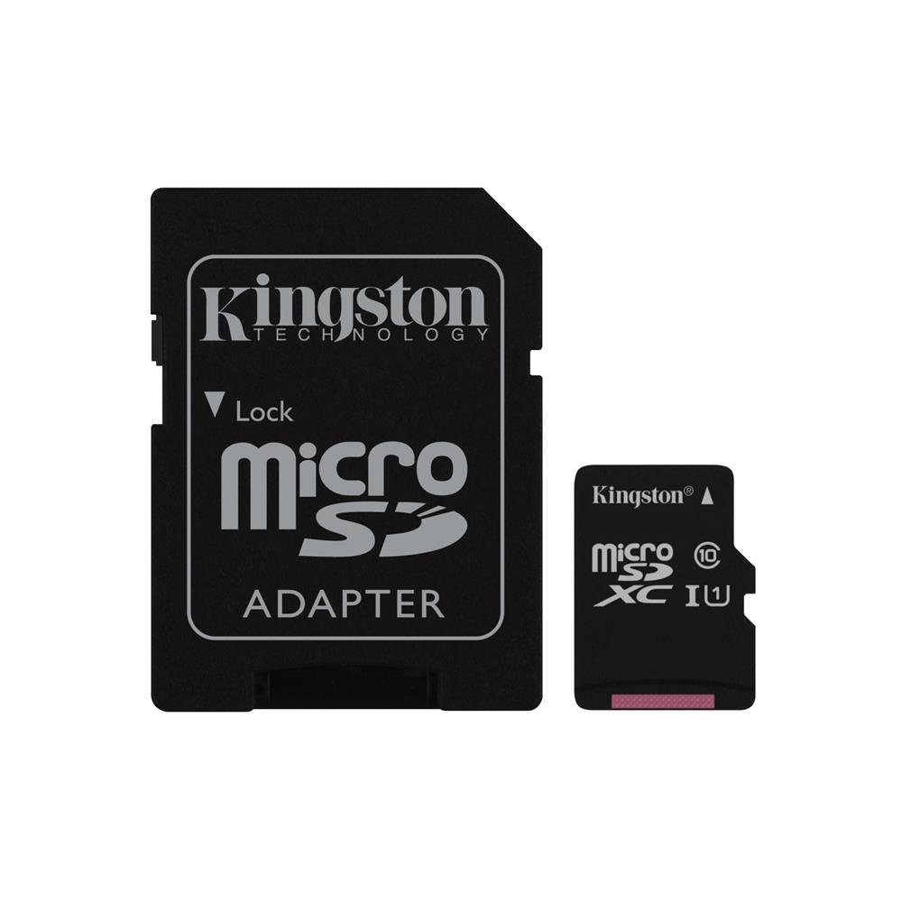 Kingston SDC10G2/256GB Scheda MicroSD da 256 GB, Classe 10, UHS-I, 45 MB/s, con Adattatore SD, Nero