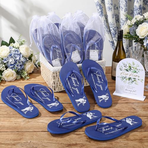 Image of 24 Pairs Bulk Flip Flops for Wedding Guests