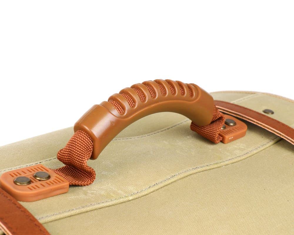 MOTO NOSTRA Koffer/Tasche Classic 'waxed canvas', beige, 35L, 480x300x270mm kompatibel für Vespa, Lambretta, GTS, GTV, LX/LXV, ET4, S50, 150, Sprint, Primavera
