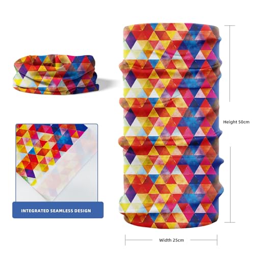 Geometric Pattern Neck Gaiter Versatile Face Cover for Outdoor Activities2