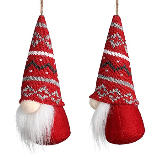 Argodaze Christmas Tree Handmade Hanging Gnomes Ornaments Set Of 10, Swedish Gnome Scandinavian Santa Holiday Decor Plush Tomte Gnome Home Decorations #TOP5