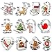 Olywee - Juego de 12 cortadores de galletas navideñas para vacaciones, diseño de hombre de jengibre, copo de nieve, árbol de Navidad y más formas de acero inoxidable