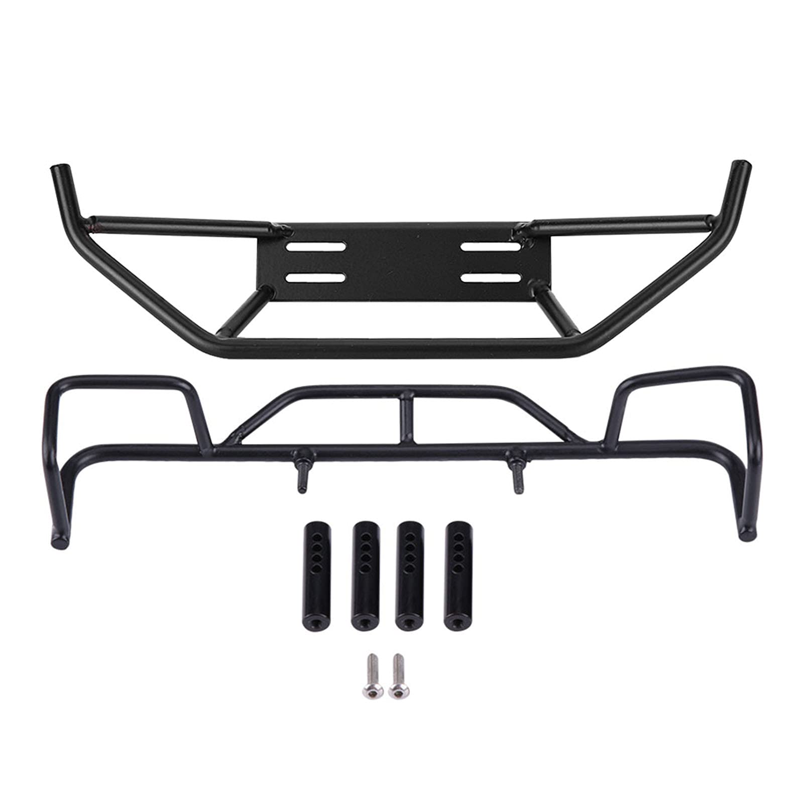 ZAWELIYO Metal Front Rear Bumper RC Front Bumper Metal RC Crawler Front Bumper with Easy Installation for TF2 / TF1 1/10 Scale RC Crawler Car