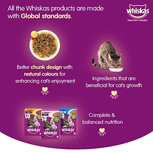 Whiskas-Adult-1-Years-Wet-Cat-Food-Chicken-in-Gravy-80-g-Hydrating-Food-Made-With-Real-Chicken-100-Complete-Balanced-Nutrition-for-Adult-Cats