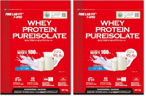 �t�@�C���E���{�t�B�b�g FLF F-SPEC �z�G�C�v���e�C�� �s���A�A�C�\���[�g WHEY PROTEIN PURE ISOLATE 1kg (1kg, �v���[������) �O���X�t�F�b�h (× 2)