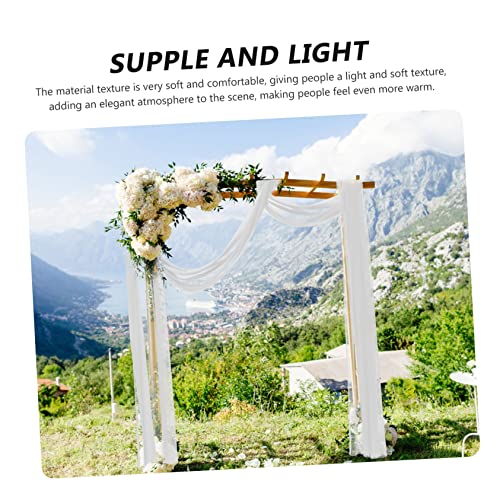 Tela de cortina sheer para bodas POPETPOP: drapeado romántico para altares y techos de eventos 4