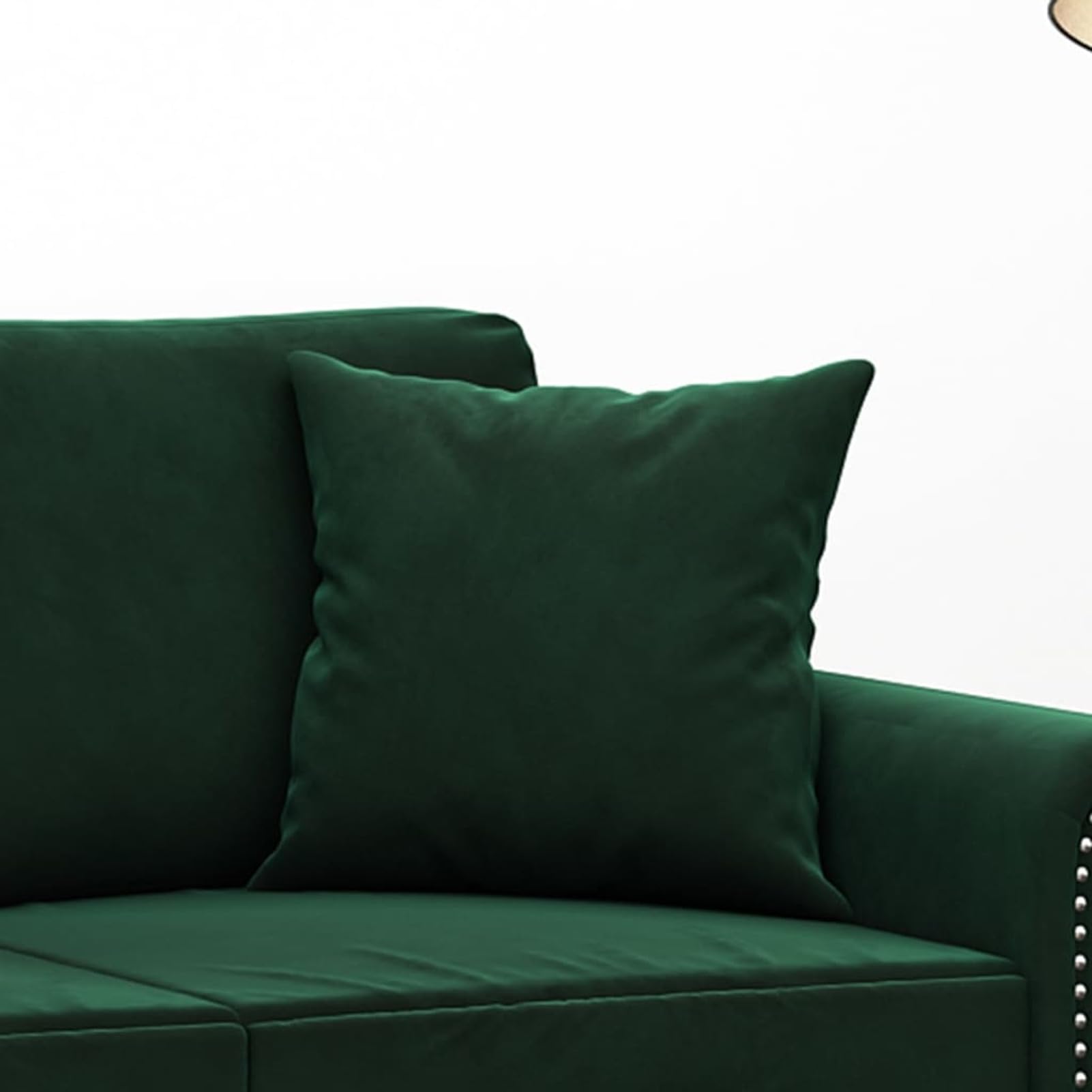 ARKEM Cojines Decorativos 2 uds Terciopelo Verde Oscuro 40x40 cm Cojines Sofa Elegantes
