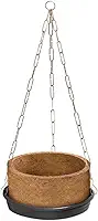 Vaso Nutricoco De Fibra De Coco 03 Completo Para Samambaia Com Suporte de Parede E Prato