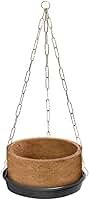 Vaso Nutricoco De Fibra De Coco 03 Completo Para Samambaia Com Suporte de Parede E Prato