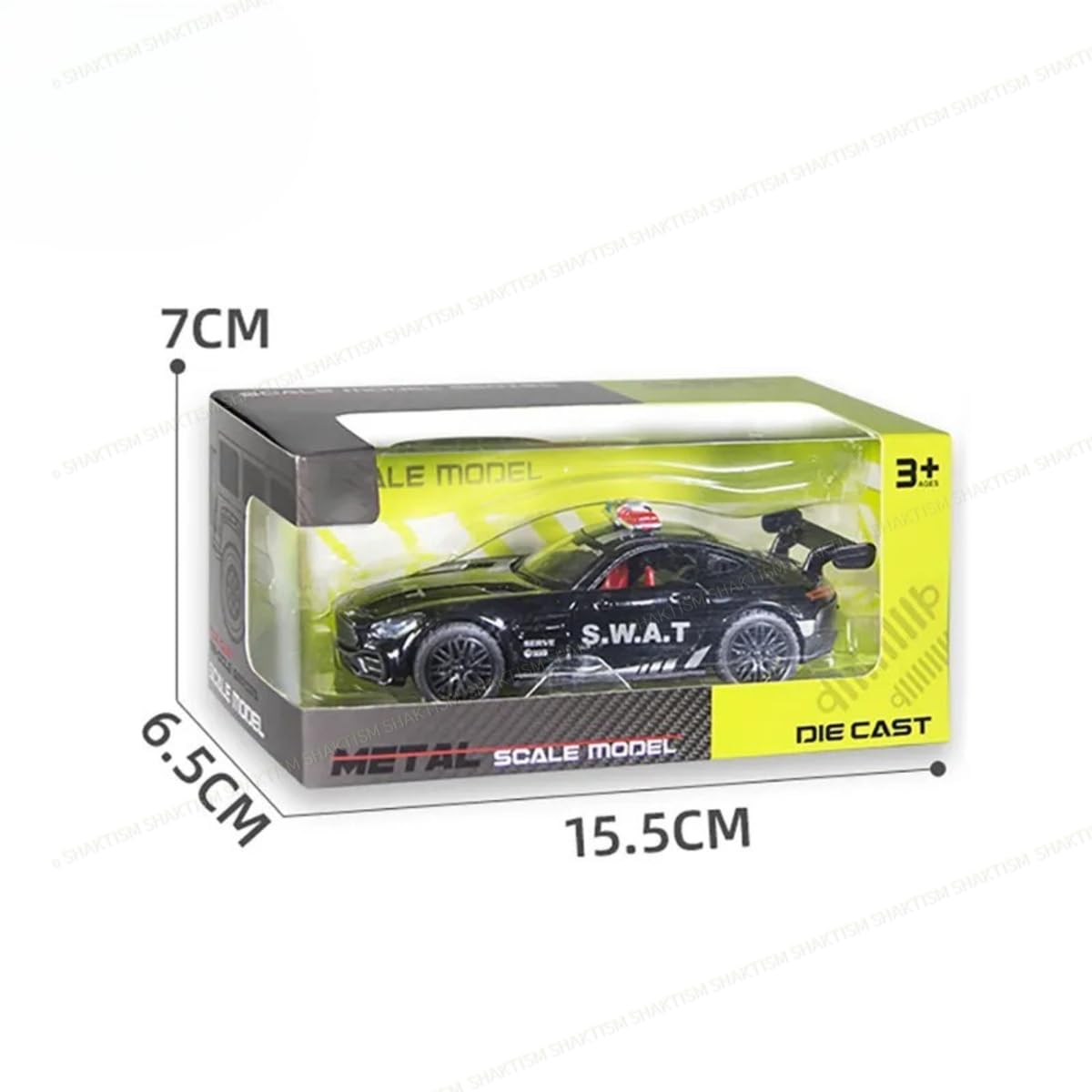 SHAKTISM Die-Cast Police Porsche 911,1:36 Scale Pull Back Vehicles