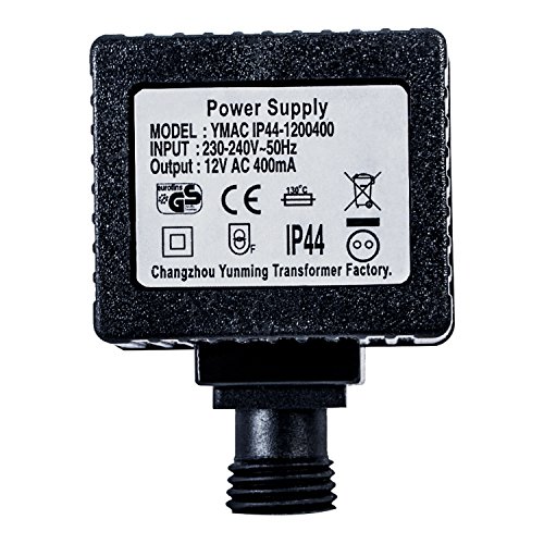 Trafo 12V 4,8 VA/W AC Netzteil für Außenbereich (IP44) LED-Beleuchtung und Pumpe Transformator 400 mA 29016-400