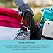J.L. Childress Clip 'N Carry Stroller Hooks - Universal Stroller Clips with Non-Slip Straps - Durable Carabiners to Hold Watter Bottles & Bags - 2 Pack - Perfect for Uppababy & more - Black