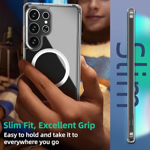 Image of ONES Magnetic for Samsung Galaxy S26 Ultra Slim Case, Compatible with Magsafe, Military-Grade Drop Guard, Anti-Yellowing, Shockproof Cover for Galaxy S26 Ultra, Scratch-Resistant, Transpare