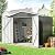 Polar Aurora 4 x 9 FT Outdoor Storage Shed, Metal Garden Shed with Updated Frame Structure, Tool Sheds for Backyard Garden Patio Lawn Black