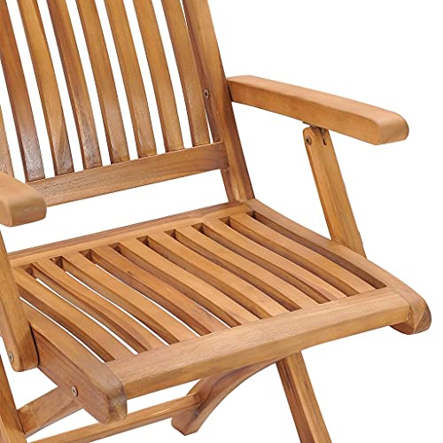 Chaises de jardin pliables en teck pour petits espaces - 6