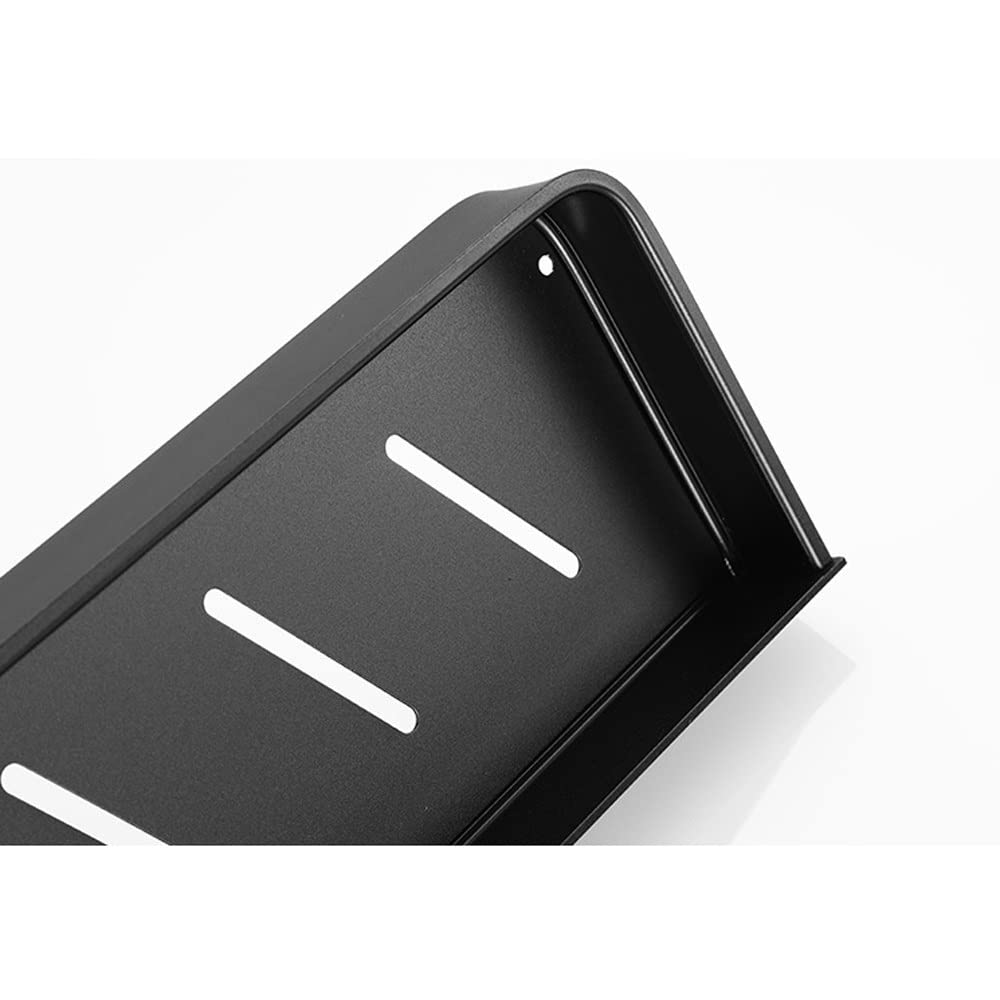Półki łazienkowe, Uchwyt do przechowywania Półka na kosmetyki łazienkowe Rama lustra hotelowa BlackSpace Aluminiowa matowa łazienka(23CM)