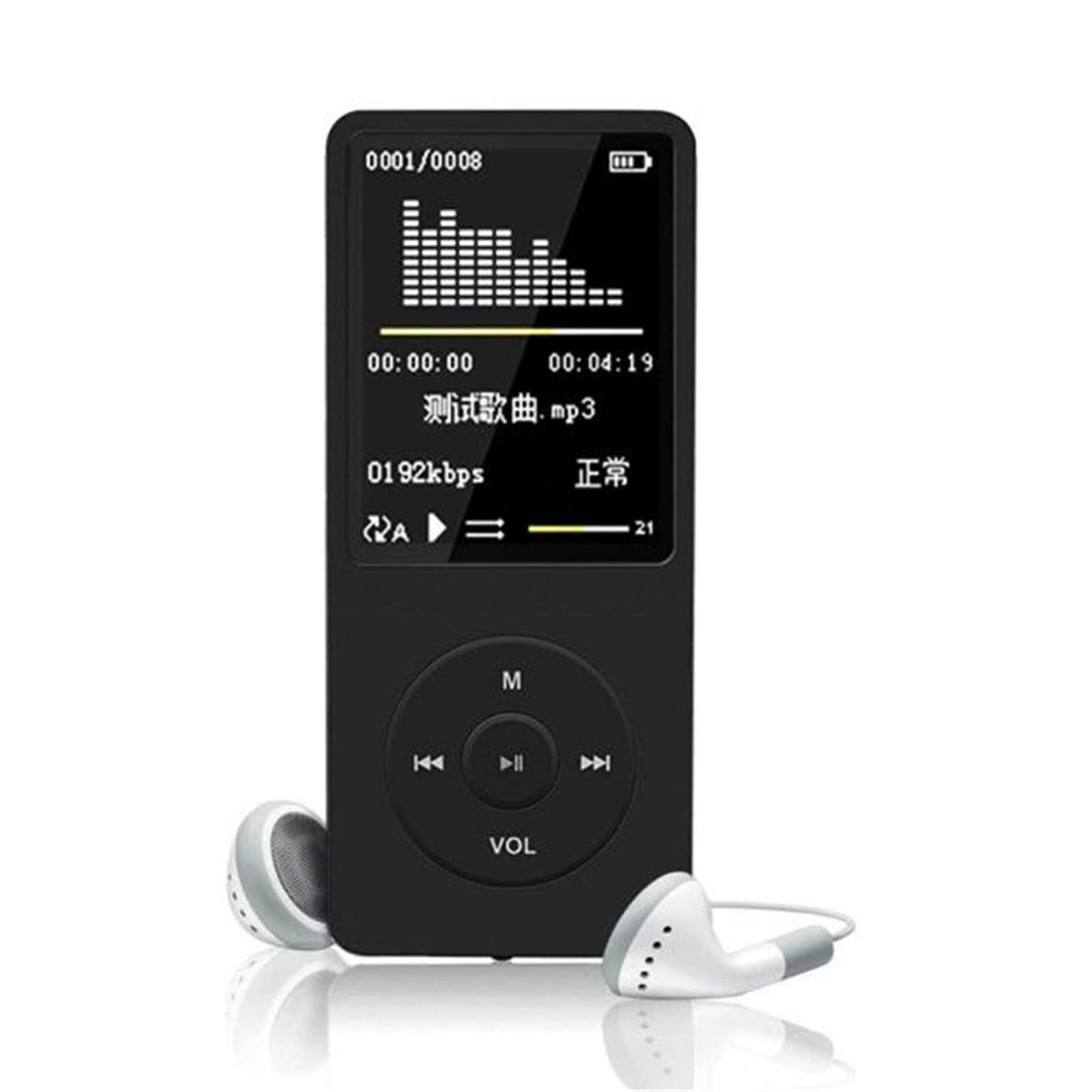 Mp4 Player with Headphone 70 Hours Playback Up to 128GB Mp3 Player for Sports Travelling Portable Music Player