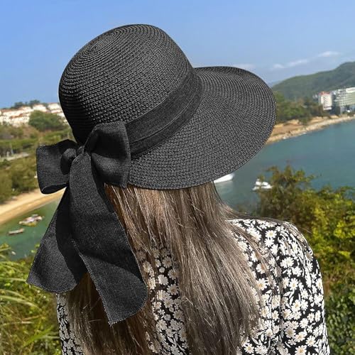 Sombrero de Playa de Paja para Mujer con Ala Ancha miniatura 2
