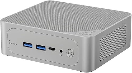 Beelink SER5 PRO con 8 núcleos AMD Ryzen 7 5800H, 32GB DDR4, 500GB NVMe M.2 SSD, triple pantalla 4K 60Hz, doble HDMI, tipo c, Wi-Fi 6  RJ45