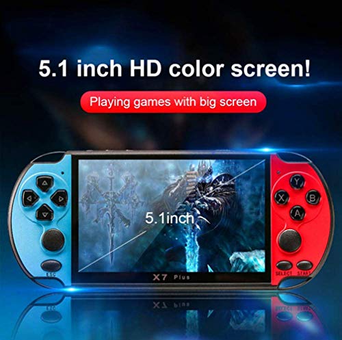 NCR X7 Plus 5.1 in 8GB Retro Game Console with Built in Over 20,000 Games, HD Screen, Portable Video Games Classic Game, Double Rocker, MP5 Game Controller