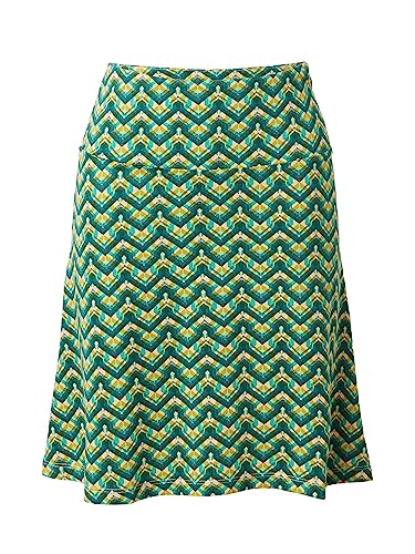 King Louie Falda de mujer Brazza, Jade/Esmeralda/Caña/Beige, XS