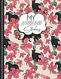  My Awesome Stickers: Cute Black panther Blank Sticker Album For Collecting Stickers, Great Gift For Girls 4 - 8 ,120 pages 8.5 x 11\"