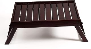 Cherry Wood Wooden Multipurpose Portable Breakfast Tray| Laptop Stand Bed Table| Study Table - Walnut Price In India
