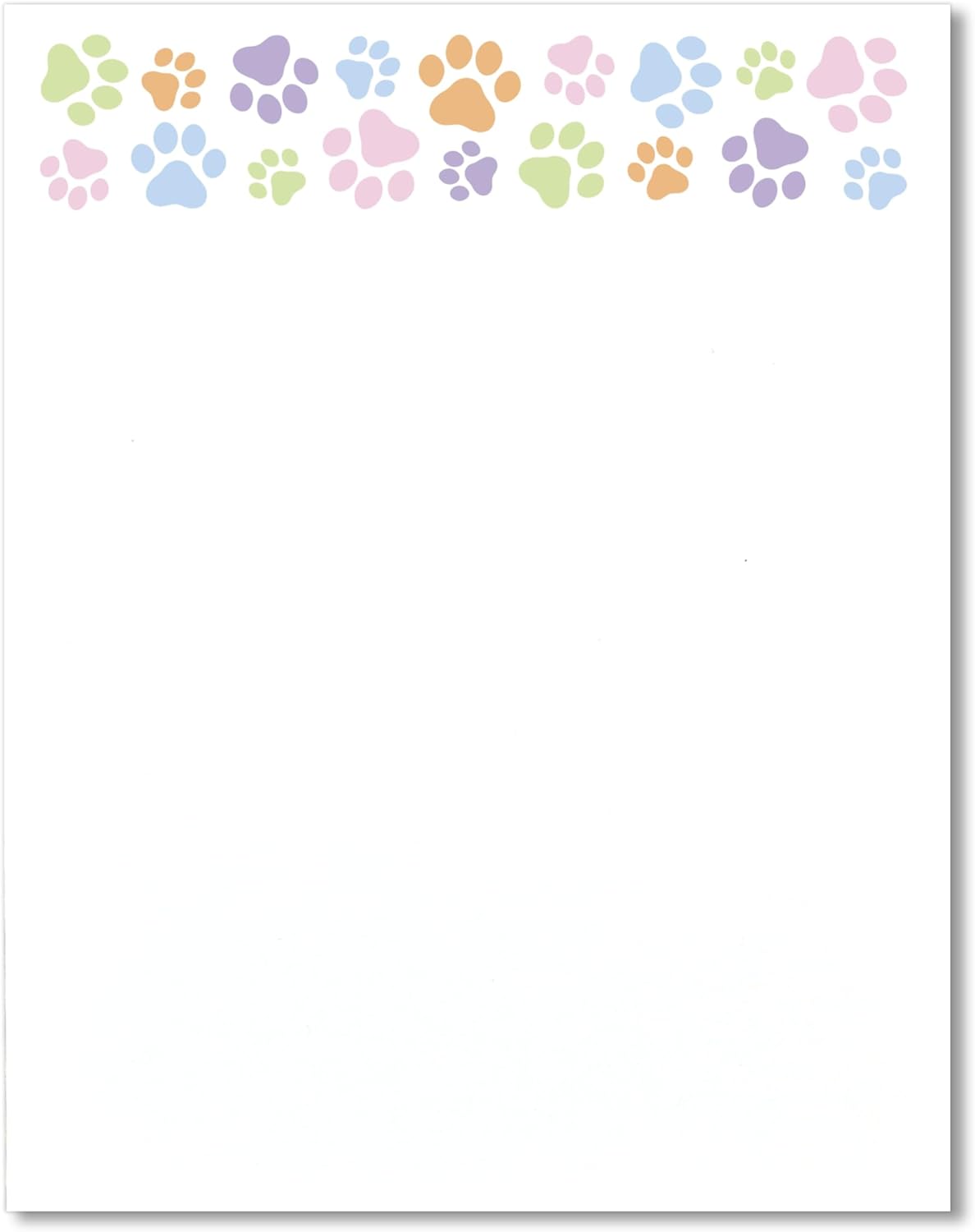 Amazon.com: Paw Print Notepad, Dog or Cat Stationery in Beautiful ...