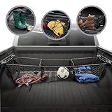 Envelope Style Trunk Cargo Net with 3 Pockets for Ram 1500 2019-2025 - Car Accessories - Premium Trunk Organizers and Storage - Cargo Net for SUV Truck - Best Carrier Organizer for Ram 1500
