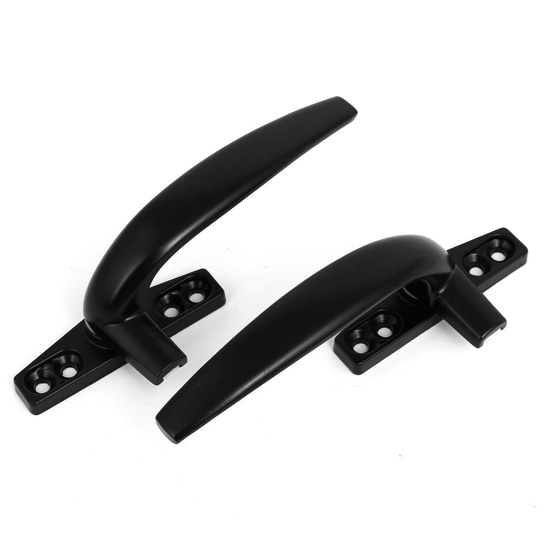 Sourcingmap Casement Window Aluminum Alloy Screw Fixed Locking Handle Grip Black Set 2 in 1 - Image 3