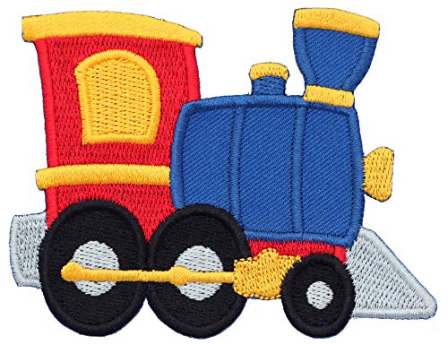 PatchMommy Train Iron-On Patch – Premium Embroidered, Washable – 2.75
