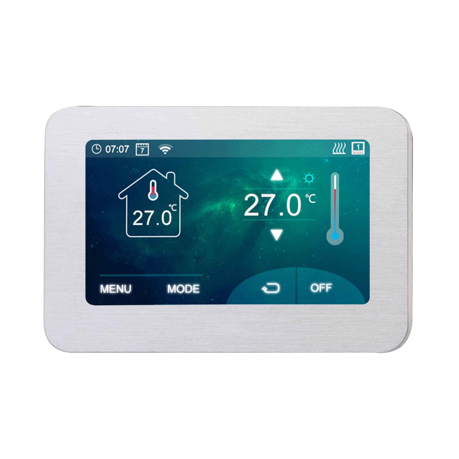 Smartes Thermostat Optima WLAN 7" Touch | per Smartphone steuerbar | Tuya Smart App | Raumregler